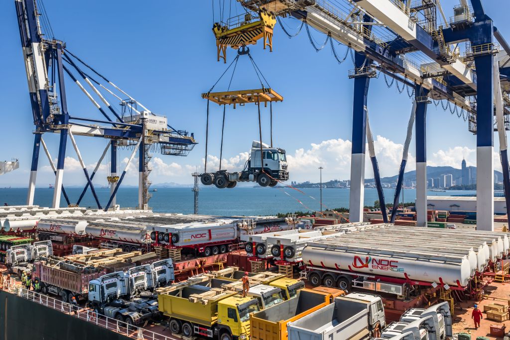 Forte hausse des expéditions de marchandises diverses du port chinois de Yantai vers l'Afrique