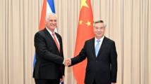 Senior Chinese official meets Cuban president, Zimbabwean president
