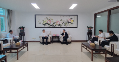 海南省能源协会会长吴太能拜访中国石化海南石油负责人