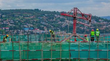 Chinese-built Kigali financial, business square project marks major construction milestone