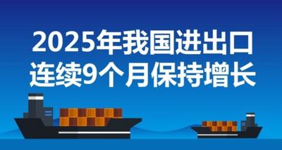 今年我国进出口连续9个月保持增长