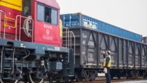 Rail-sea intermodal freight train loaded with NEVs departs from China's Chongqing
