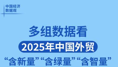 中国经济数据观丨多组数据看2025年中国外贸“含新量”“含绿量”“含智量”