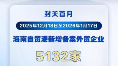 封关“满月”，引力显现！海南自贸港新增5000余家外贸企业安家落户