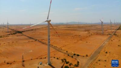 中企承建埃塞俄比亚风电项目投产 三国领导人出席仪式