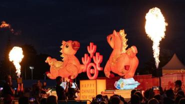 People visit Lantern Festival celebration in Auckland, New Zealand