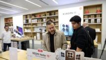 Customers browse products at Xiaomi shop in Ankara, Türkiye