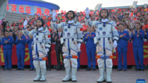Send-off ceremony held for Chinese astronauts of Shenzhou-23 mission