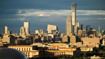 In pics: city skyline at sunset in Beijing