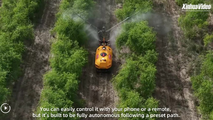 New electric orchard robot in NW China saves pesticides