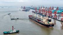 Cargo ship loaded with 513 Chinese vehicles departs from China's Taizhou to Tanzania