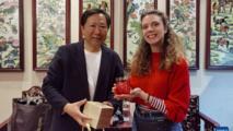 Feature: Italian researcher builds cultural bridge via Tianjin glass painting