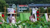 Lotus-themed cultural tourism event held in village of China's Zhejiang