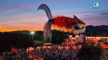 GLOBALink | Dazzling fish lantern parade brings ancient villages in East China to life