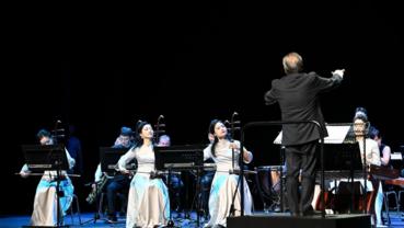 Musicians perform at Chinese folk music concert "A Panorama of Hunan" in Geneva, Switzerland