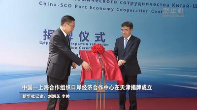 中国—上海合作组织口岸经济合作中心在天津揭牌成立