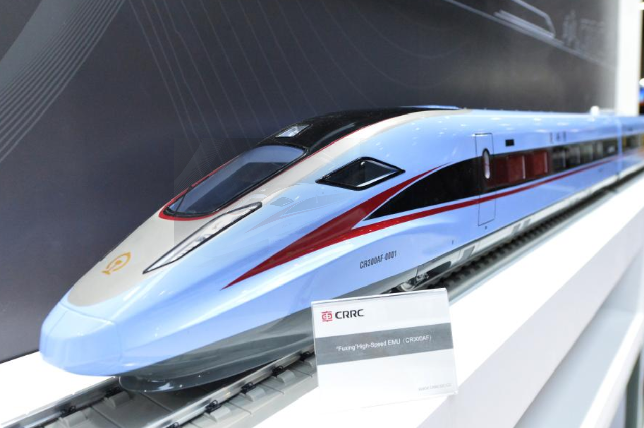 Models of Chinese-made trains displayed during Asia Pacific Rail 2023 ...