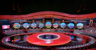 绿海学院产教融合项目MasterAgent自主生成AI数字画卷亮相全运会开幕式