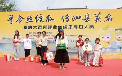 在千年运河边“瓜”分快乐  安徽泗县举行“金丝绞瓜寻宝赛”活动