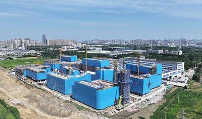 中国能建安徽电建二公司承建的合肥四中新港校区项目主体结构全面封顶
